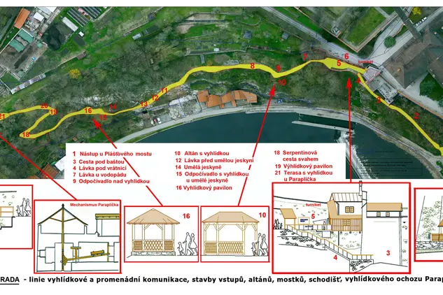 Výchozí podklad před zadáním projektové dokumetace rekonstrukce Horské zahrady v Českém Krumlově, II. etapa
