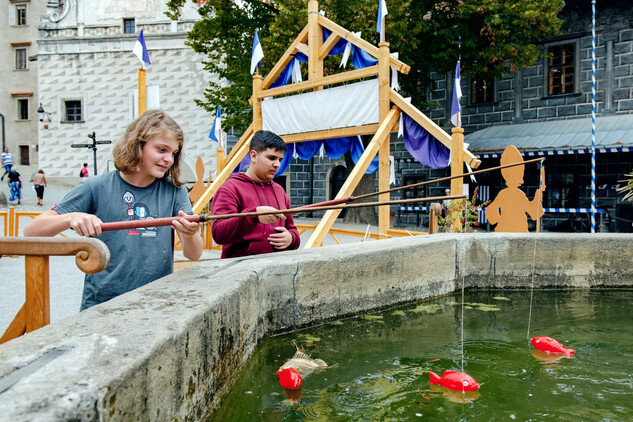 Didaktický program DAR SLAVNOSTI, výstava Šlechtické slavnosti a zábavy, Galerie Mincovna, SHZ Český Krumlov, září 2022, foto J. Sajtlová